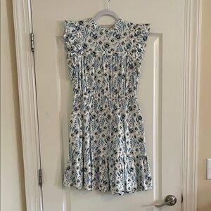 Universal Thread Floral Blue and White Dress